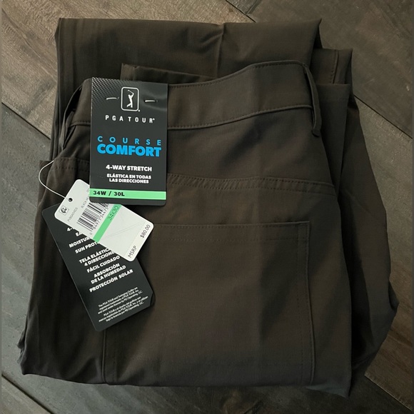 PGA Tour 5 Pocket Horizon Golf Pant Black 34x30 NWT - Picture 3 of 4